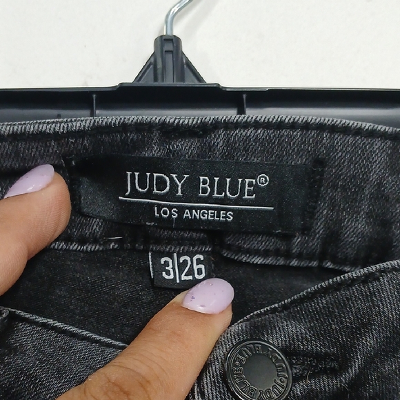 Judy Blue Black Flare Wide Leg Jeans - Picture 6 of 15